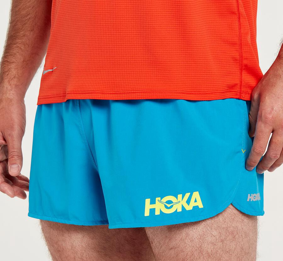 Hoka One One Performance Shorts Herr - Blå - ZVNBD-3419